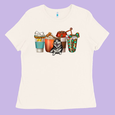 Ladies Tee alaskan husky dog coffee cups
