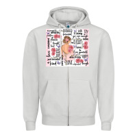 Dove Grey self care Zipper Hoodie - MaliasSmallBusiness