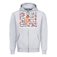 Heather Grey self care Zipper Hoodie - MaliasSmallBusiness