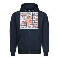 Navy self care Zipper Hoodie - MaliasSmallBusiness