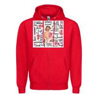 Red self care Zipper Hoodie - MaliasSmallBusiness