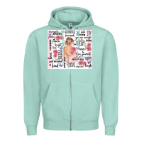 Seafoam self care Zipper Hoodie - MaliasSmallBusiness