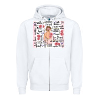 White self care Zipper Hoodie - MaliasSmallBusiness