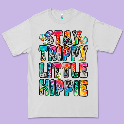 Stay Trippy Little Hippie Premium Tee Designed By Zillion Design Studio