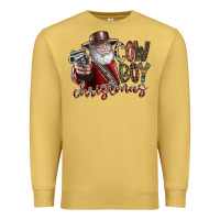 Antique Gold cowboy christmas Premium Sweatshirt - SublimationCraftShop