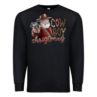 Black cowboy christmas Premium Sweatshirt - SublimationCraftShop