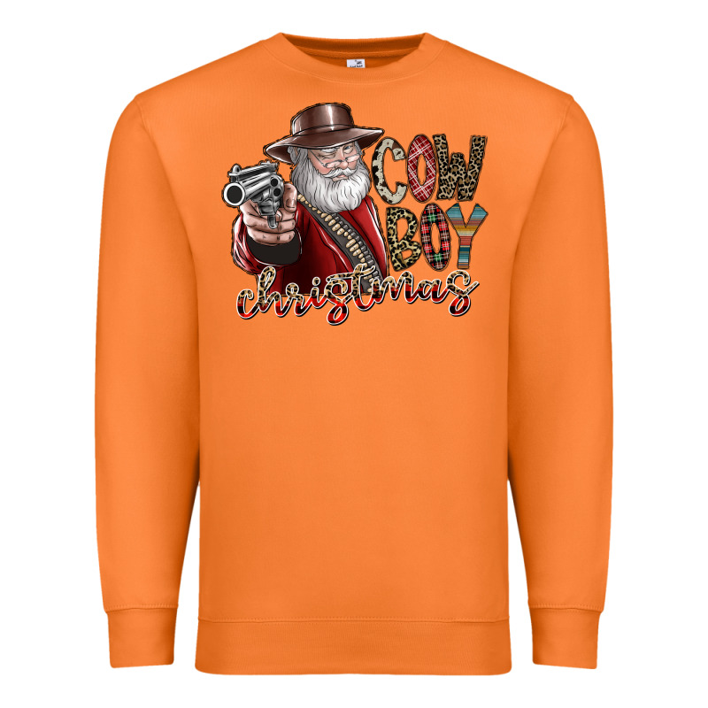 Cowboy Christmas Premium Sweatshirt by SublimationCraftShop | Teevron