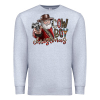 Heather Grey cowboy christmas Premium Sweatshirt - SublimationCraftShop