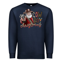 Navy cowboy christmas Premium Sweatshirt - SublimationCraftShop