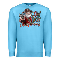 Ocean Blue cowboy christmas Premium Sweatshirt - SublimationCraftShop