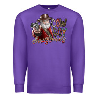 Purple cowboy christmas Premium Sweatshirt - SublimationCraftShop