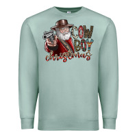 Seafoam cowboy christmas Premium Sweatshirt - SublimationCraftShop