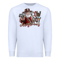 White cowboy christmas Premium Sweatshirt - SublimationCraftShop