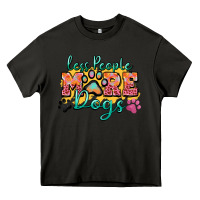 Asphalt less people more dogs paw zillion Heavy Core Tee - Zillion Design Studio