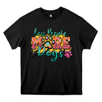 Black less people more dogs paw zillion Heavy Core Tee - Zillion Design Studio