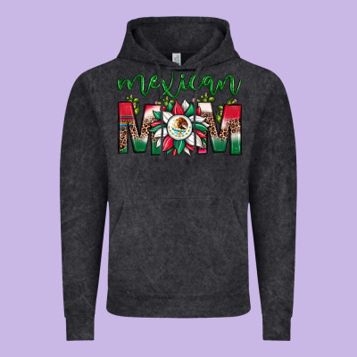 Mexican Flag Sunflower Mom Leopard Vintage Hoodie Designed By Jahusdesignshop