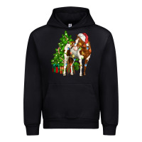 Black american paint horse christmas tree Urban Hoodie - CowGirlArtShop