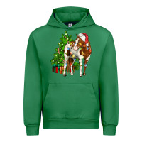 Emerald american paint horse christmas tree Urban Hoodie - CowGirlArtShop