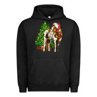 Pigment Black american paint horse christmas tree Urban Hoodie - CowGirlArtShop