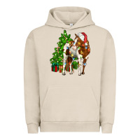 Pigment French Oak american paint horse christmas tree Urban Hoodie - CowGirlArtShop