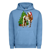 Pigment Pebble Blue american paint horse christmas tree Urban Hoodie - CowGirlArtShop