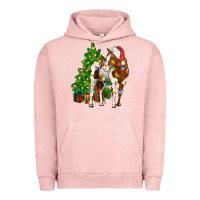 Pigment Salmon american paint horse christmas tree Urban Hoodie - CowGirlArtShop