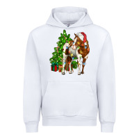 White american paint horse christmas tree Urban Hoodie - CowGirlArtShop
