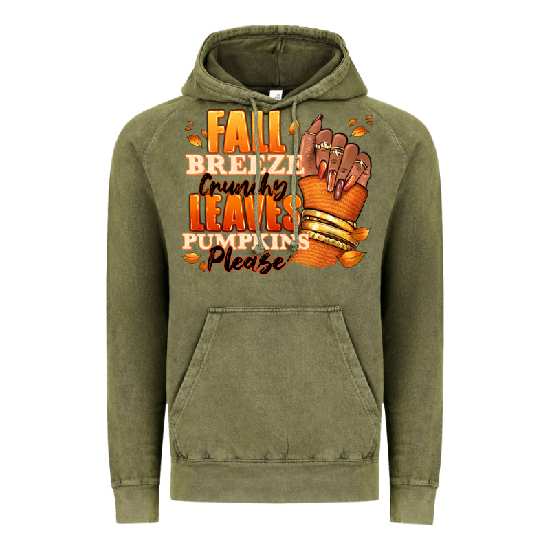 Fall Breeze Crunchy Leaves Pumpkins Please Vintage Hoodie by RanaPortraitStore | Teevron
