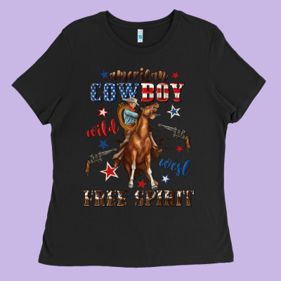 Ladies Tee american cowboy wild west free spirit