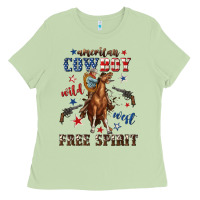 Matcha american cowboy wild west free spirit Ladies Tee - texasbilliewilder