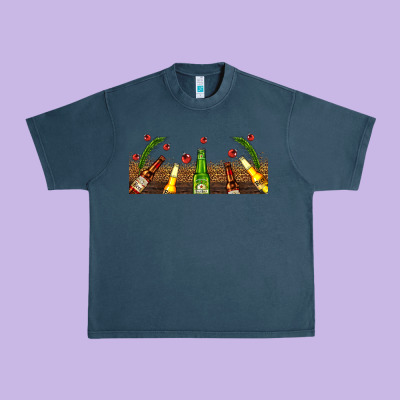 Beer Party For Christmas Urban Heavy Tee Designed By Adodesignshop
