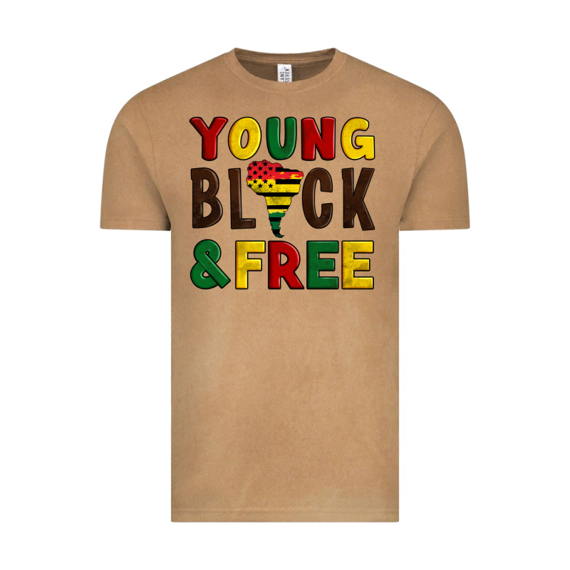Young Black And Free Vintage Tee by Artiststas | Teevron