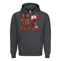Smoke oh sip its a girls trip Zipper Hoodie - NancyCooperArtShop