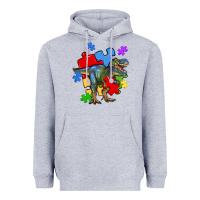 Heather Grey autism t rex Heavyweight Hoodie - Artiststas