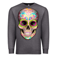 Charcoal Heather Mexican Skull Premium Sweatshirt - Artiststas