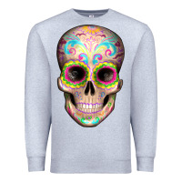Heather Grey Mexican Skull Premium Sweatshirt - Artiststas