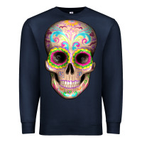 Navy Mexican Skull Premium Sweatshirt - Artiststas