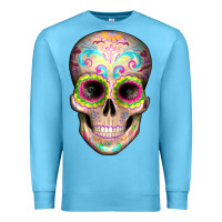 Ocean Blue Mexican Skull Premium Sweatshirt - Artiststas