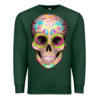 Sports Green Mexican Skull Premium Sweatshirt - Artiststas