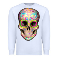 White Mexican Skull Premium Sweatshirt - Artiststas