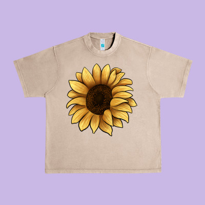 Sunflower Urban Heavy Tee Designed By Jahusdesignshop
