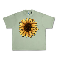 Oil Green sunflower Urban Heavy Tee - JahusDesignShop