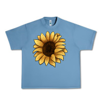 Pebble Blue sunflower Urban Heavy Tee - JahusDesignShop