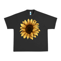Pigment Black sunflower Urban Heavy Tee - JahusDesignShop