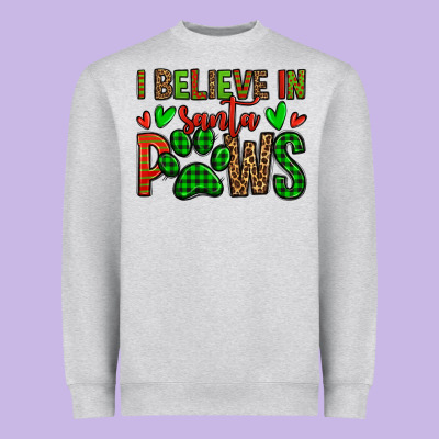 I Believe In Santa Paws Christmas Heavyweight Sweatshirt Designed By Jasminsmagicworld
