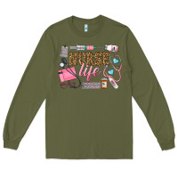 Army Green Western Nurse Life Long Sleeve Tee - LillyAllenDesigns