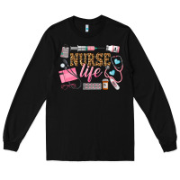 Black Western Nurse Life Long Sleeve Tee - LillyAllenDesigns
