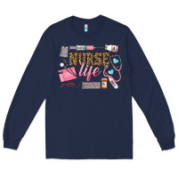 Navy Western Nurse Life Long Sleeve Tee - LillyAllenDesigns