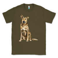 Army Green chinook dog Classic Tee - LillyAllenDesigns
