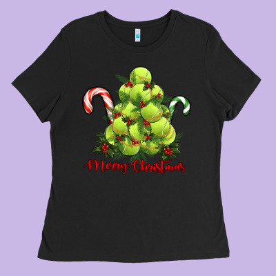 Ladies Tee Merry Christmas Tennis